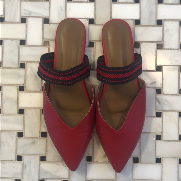 Red pointed flats WORN ONCE! - Picture 2 of 3